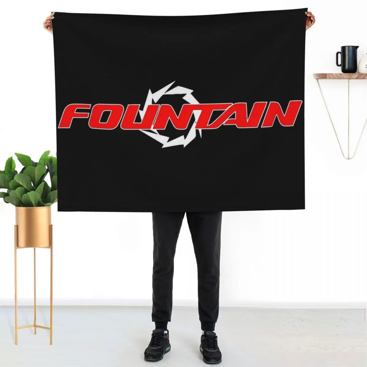 Fountain Boats LOGO Throw Blanket funny gift warm for winter Soft Big Tourist for winter halloween Blankets
