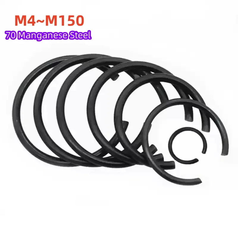 GB895 Round Wire Snap Rings Diameter 4-150mm For Hole/Shaft Wire Retaining Stop Ring 70 Manganese Steel Snap Ring Circlip