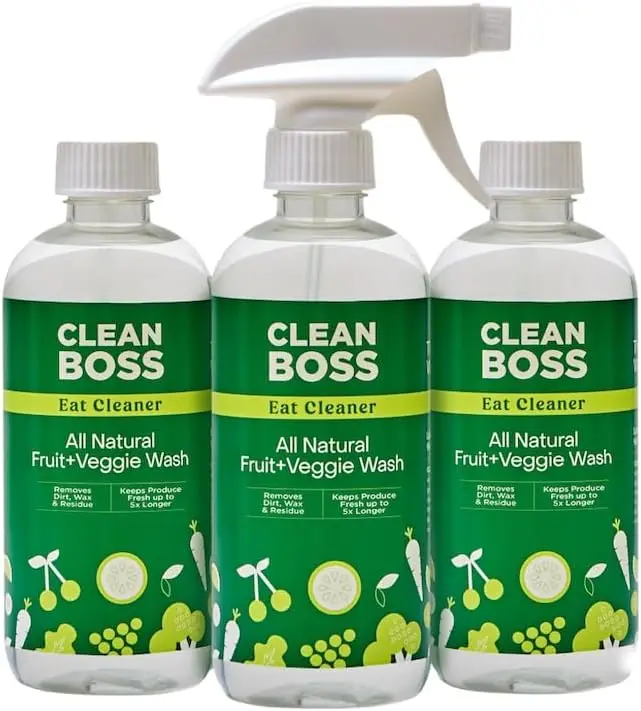 

Natural Fruit & Vegetable Wash, 12 oz (3 Pack) - Keeps Produce Fresh, Vegan, Gluten-Free