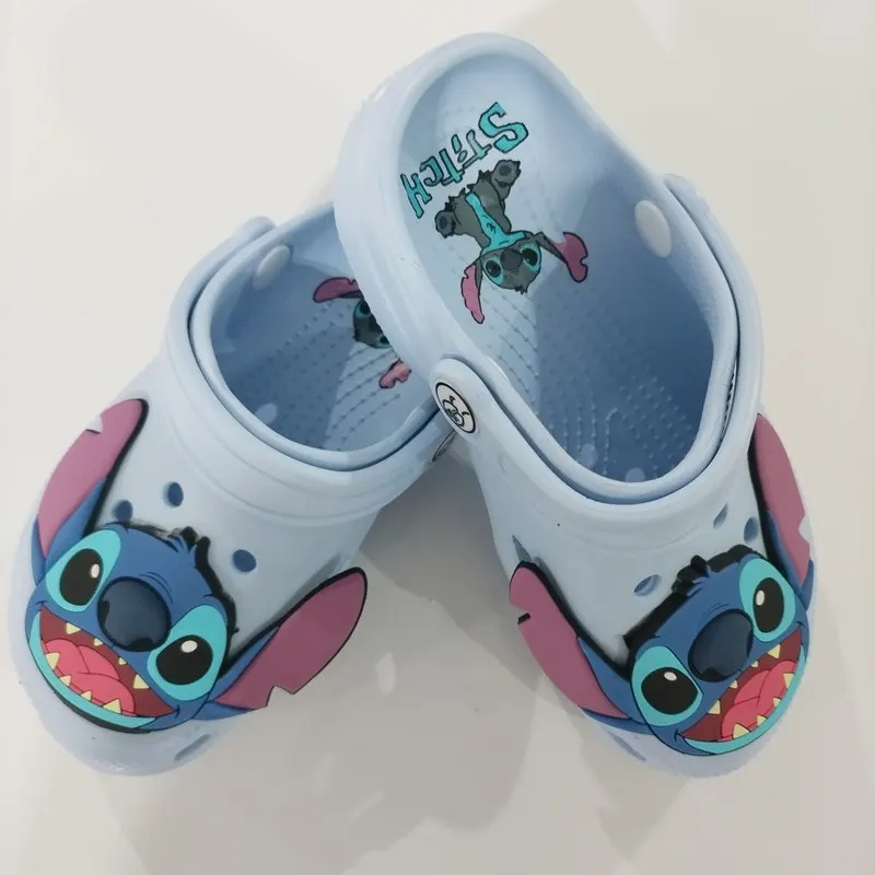 Klompen in Croc-stijl Glijsandalen Disney Lilo & Stitch Wit/Blauw Antislip Ademende Strandschoenen Outdoor Casual Kinderpantoffels