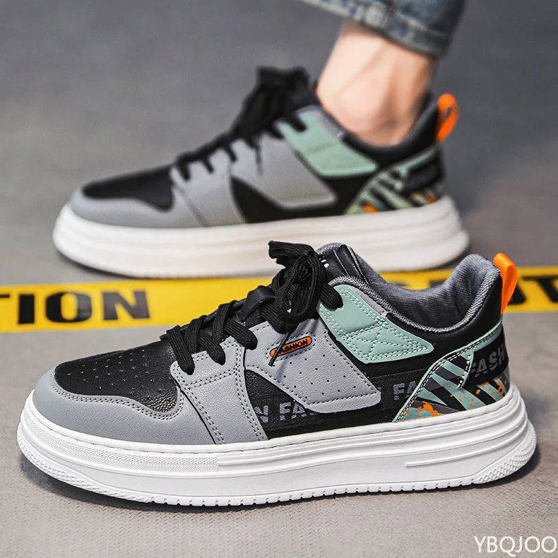 

Модная мужская обувь, универсальная повседневная обувь с цветными блоками, противоскользящая обувь на плоской подошве, спортивная вулканизированная обувь, мужская повседневная обувь