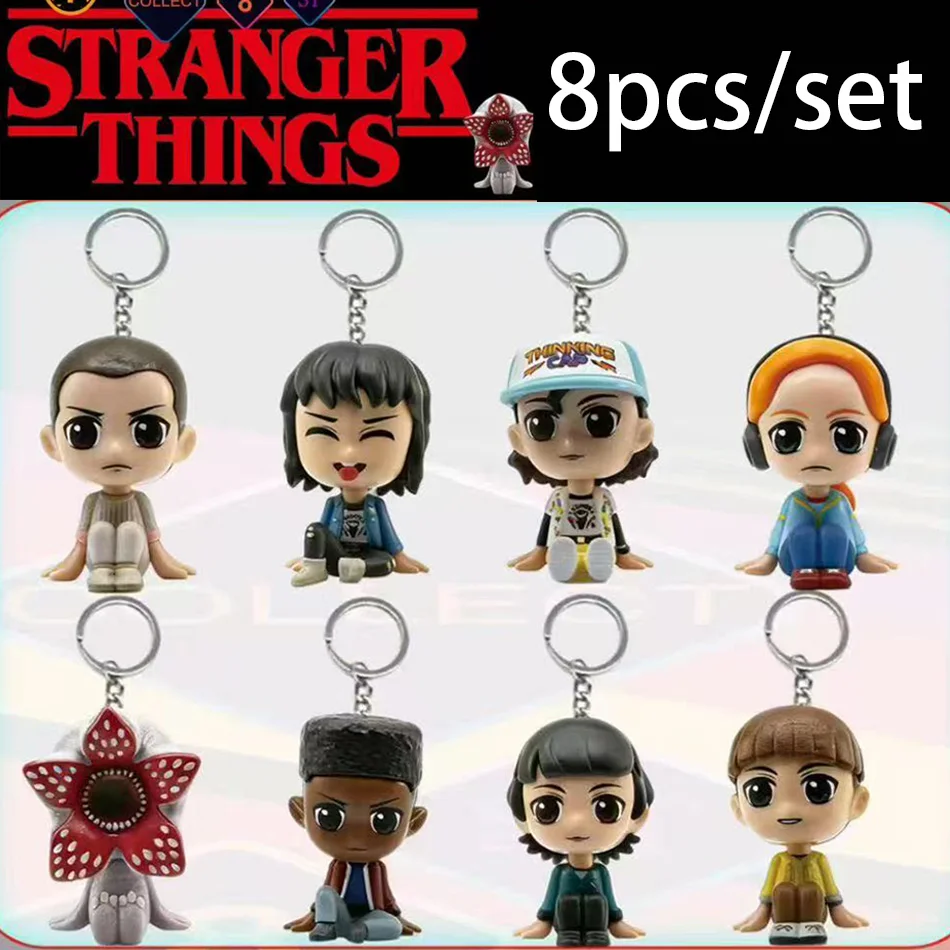 

Новая 2-стильная фигурка «Очень странные дела» с брелком или без Коллекционные куклы, игрушка для фанатов, украшение для сумки, кулон, орнамент, игрушка