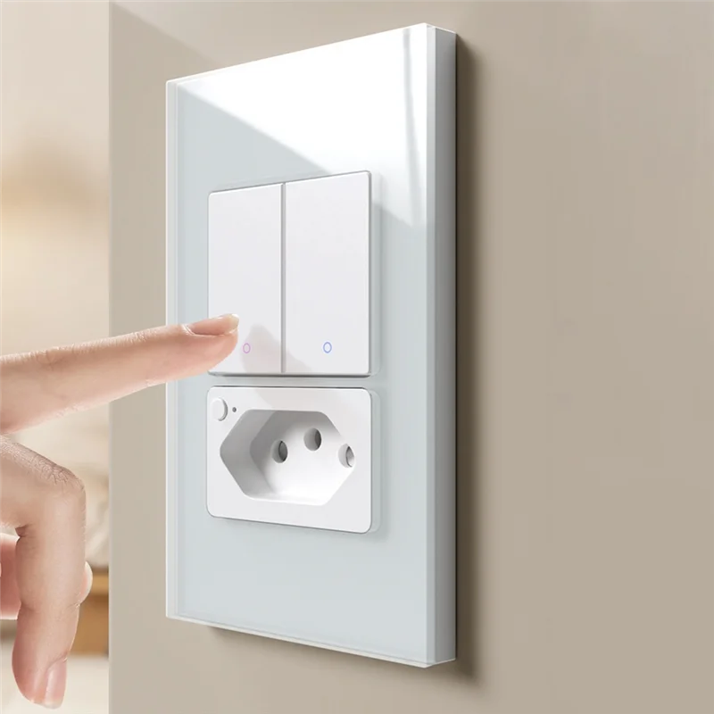 

Высокое качество-умный переключатель Tuya Wi-Fi, бразильская розетка, выключатель света, рабочий умный переключатель с голосовым управлением, бразильская вилка