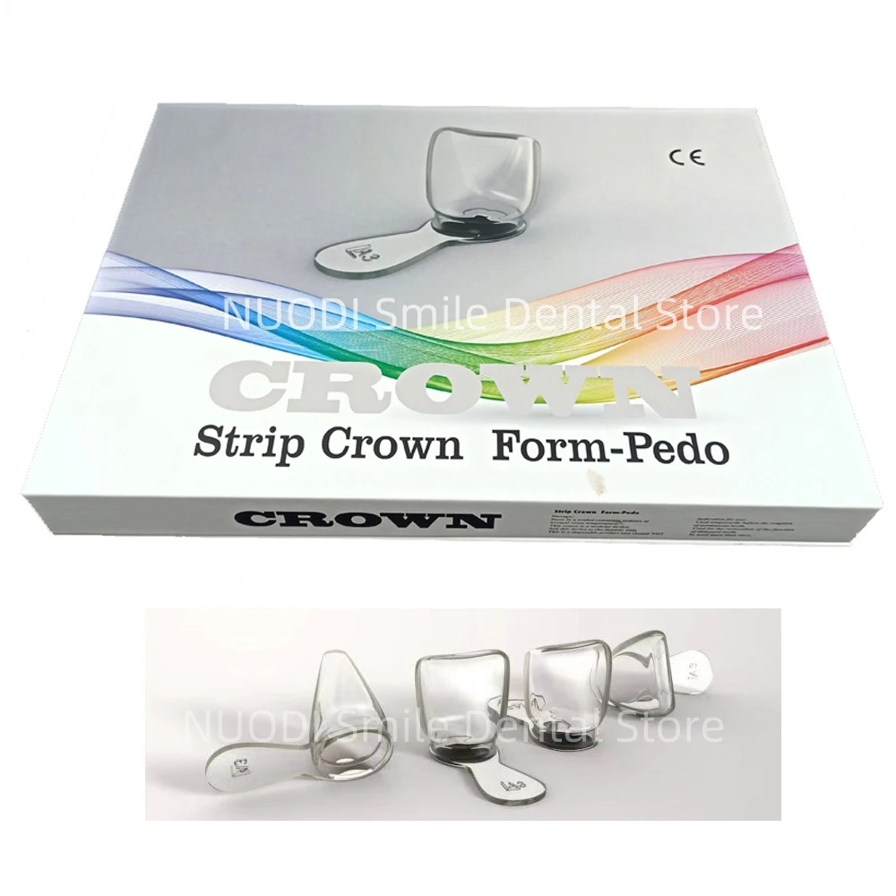 24pcs Dental Kids Anterior Crowns Pediatric Prefabricated Deciduous Transparent Resin Strip Crown Form-Pedo Orthodontic Crowns