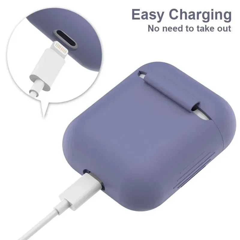 حافظة من السيليكون الناعم للهواء لأجهزة Apple لأجهزة Airpods 1، غطاء حماية لـ Airpods 2