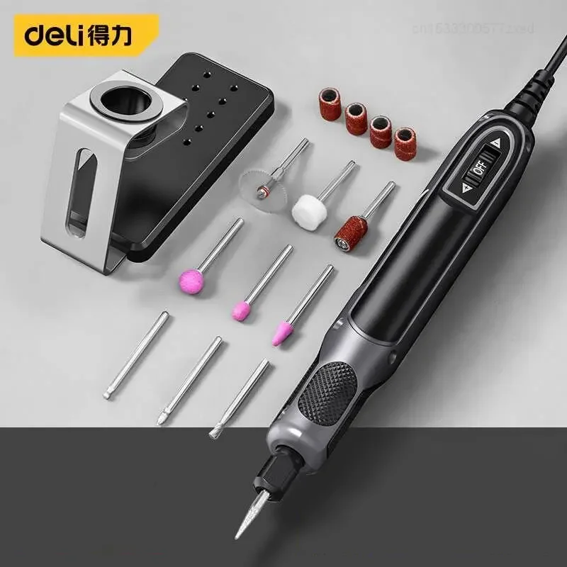 Xiaomi Deli Engraving Pen Grinder 18V 4-speed Regulation Engraver Mini Drill Electric Rotary Tool DIY Grinding Electric Drills