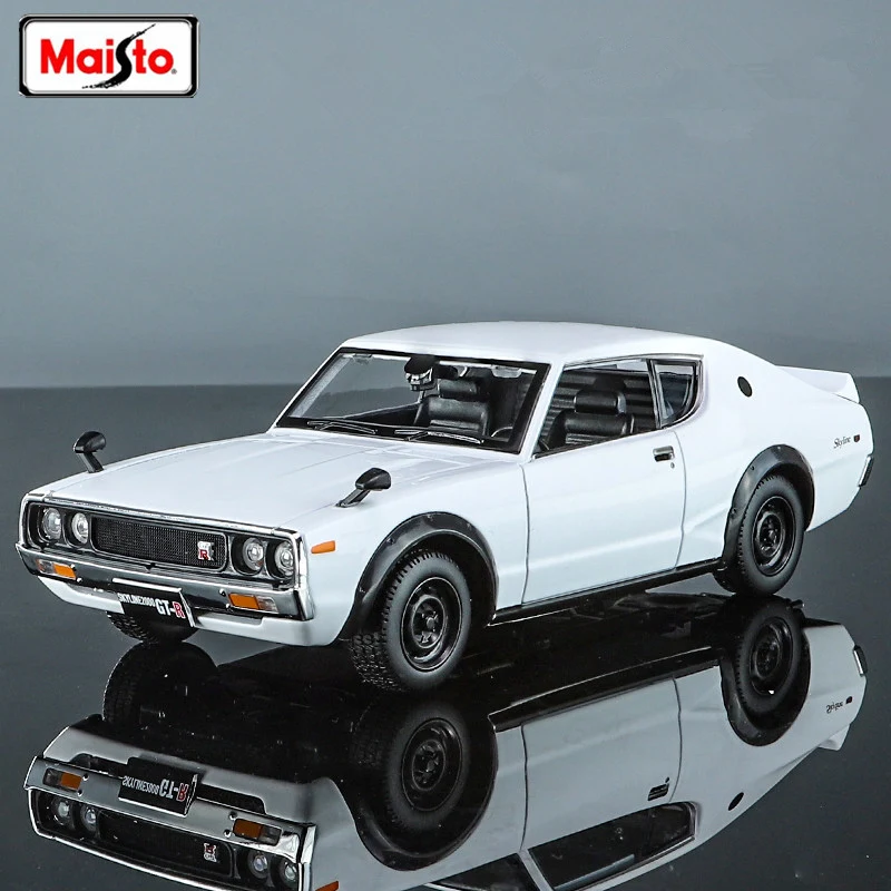 

Модель спортивного автомобиля Maisto 1:24 Nissan Skyline 2000 GT-R 1973 из сплава, литая под давлением, металлическая игрушечная гоночная машинка, симуляционная модель, подарки для детей