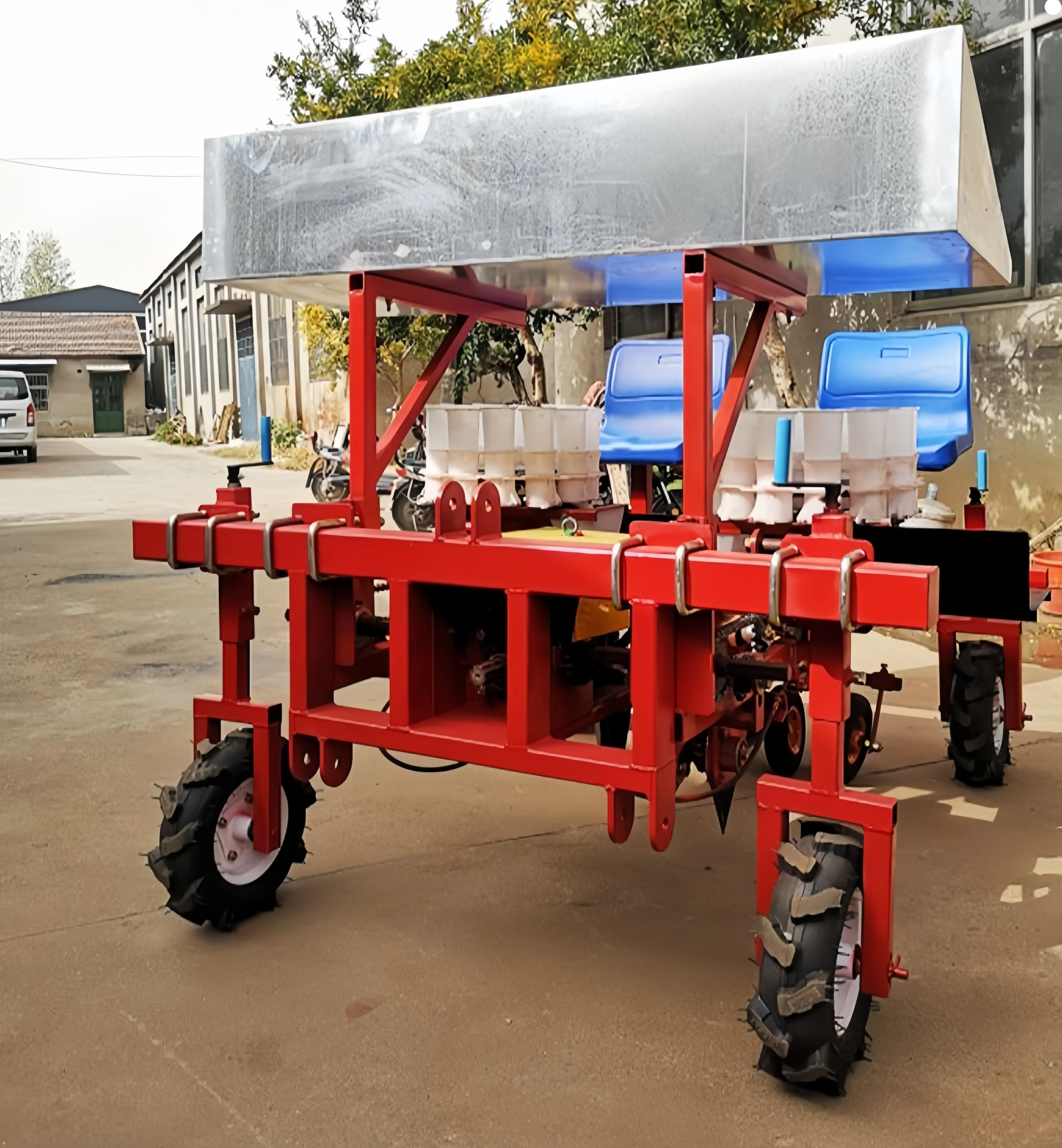 Tractor Mounted Vegetable Seedling Transplanter Multi Row Planting Machine For Large Scale Farm Operations