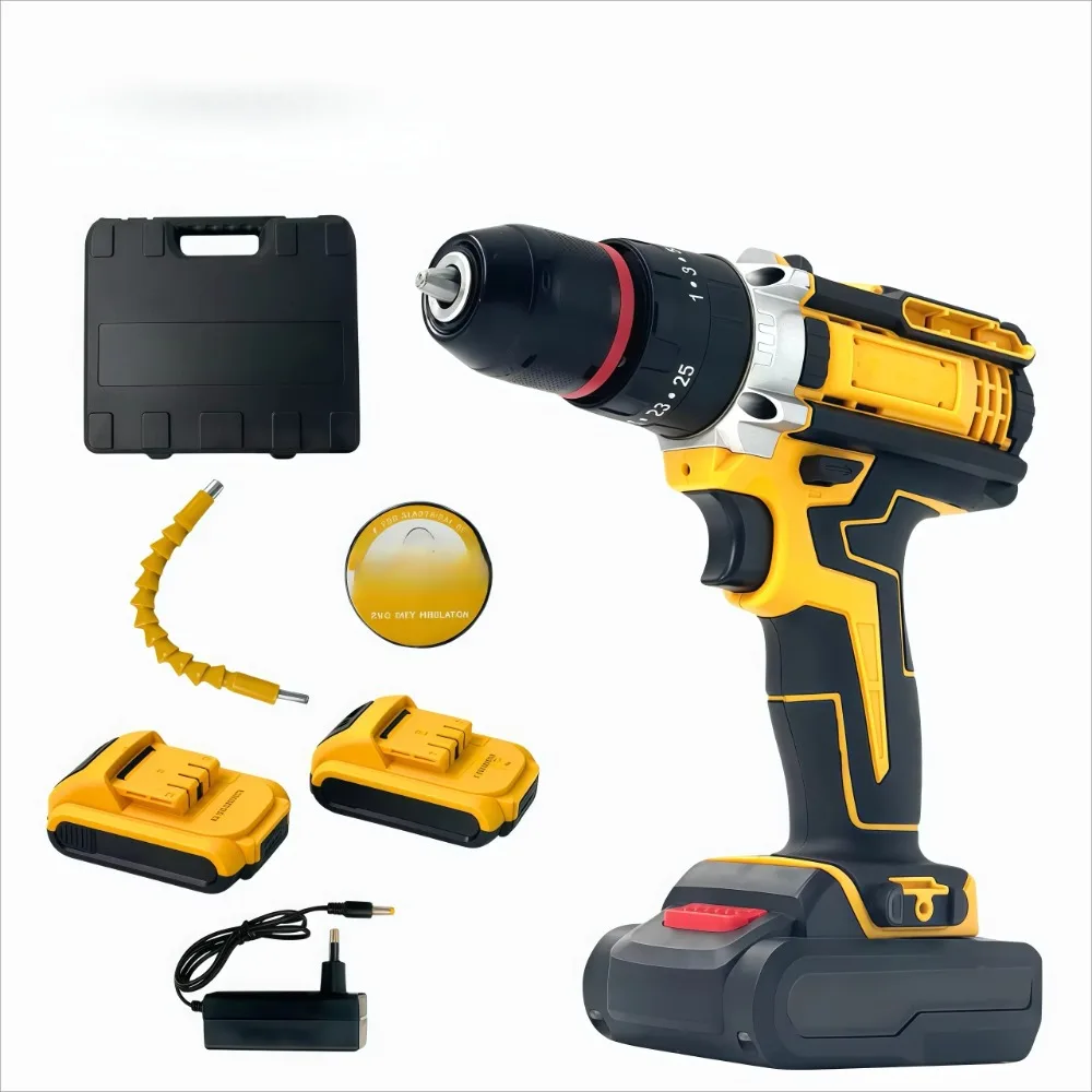 Portable Cordless Electric Screwdriver Set Multi-Tool Impact Drill with Electric Rig Power Drills Tool Kit