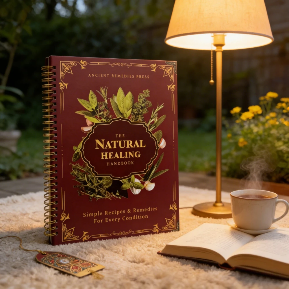 Natural Healing Guide Spiral Bound Herbal Book with Step-by-Step Recipes for Heart Health Blood Pressure and Focus Enhancement