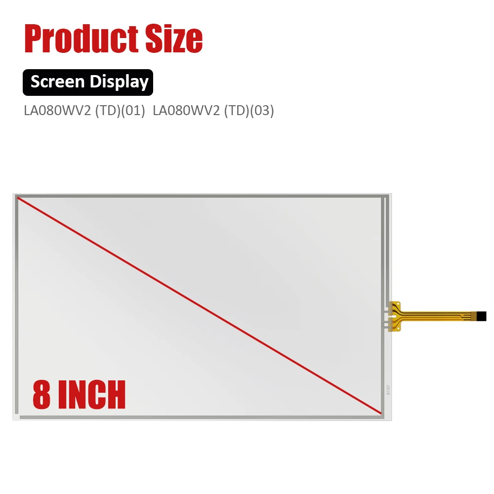 For 2014-2019 Toyota Highlander Radio 8''INCH Touch Screen Glass Digitizer Panel Car Multimedia Player Monitor Parts