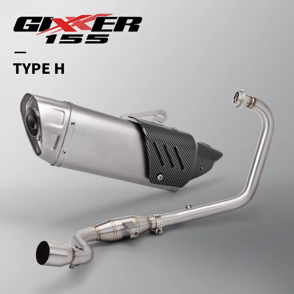 For GIXXER 155 GIXXER155 GSX150F SF155 Motorcycle Exhaust System Escape Front Tube Link Pipe Connect 51MM muffler