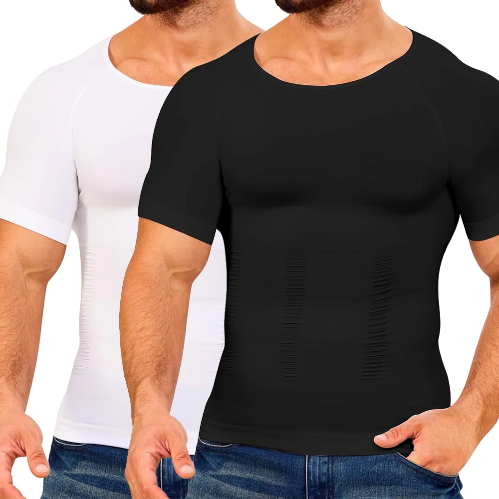 MISSMOLY رجل محدد شكل الجسم التخسيس الموقف المحملة البطن البطن مصحح ضغط Abs التخسيس الخصر تشكيل مشد تي شيرت جديد #1