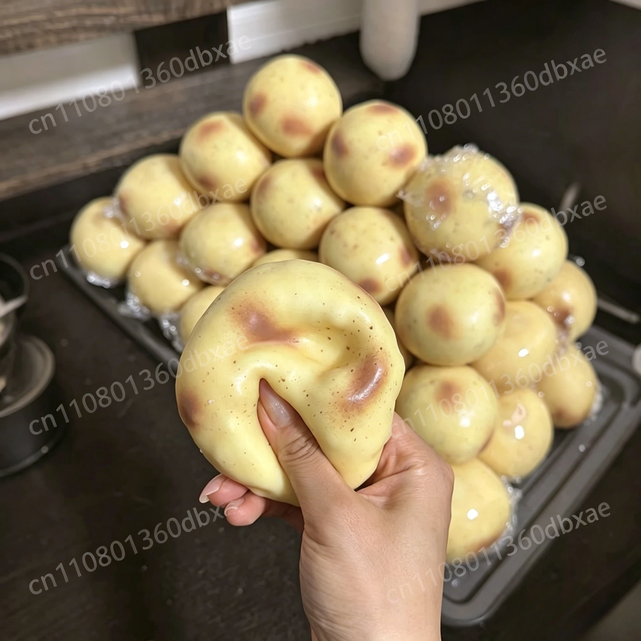 

1PCS Crispy Fried Potato Thin and Soft Pure Handmade DIY Stress Relief Fidget Ball