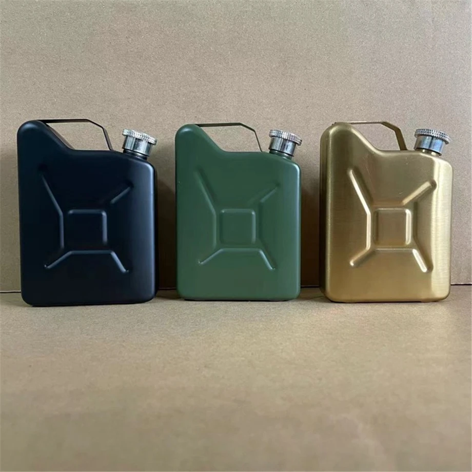 

200pcs/Lot 18/8 Stainless Steel Hip Flask 5oz/140ml Oil Tank Shape Jerrycan Whisky Pocket Bottle Small Portable Cup Wine Mug