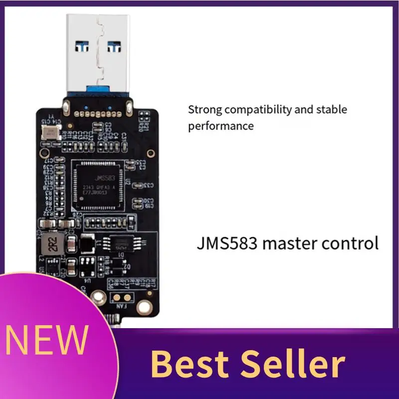 ABHI-M.2 To USBA Type-C HDD Case Adapter Board NVME HDD Enclosure Interposer Board JMS583 10Gbps Support 2230 Size SSD