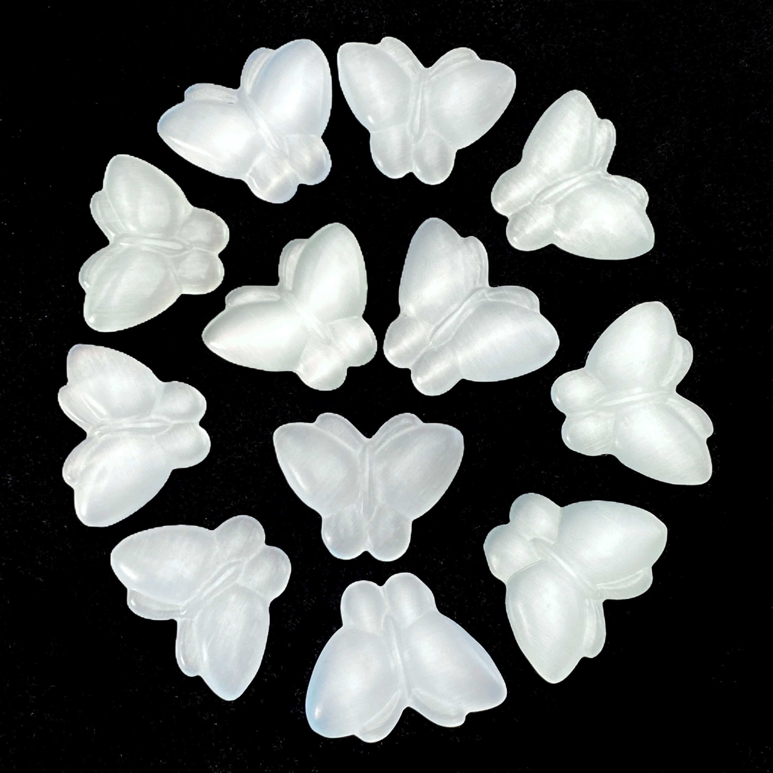 1PC Cateye Butterfly Shape, Stone Collections, Excellent Gifts, Family And Friends Gift, Home Decoration, DIY Decorations, Room