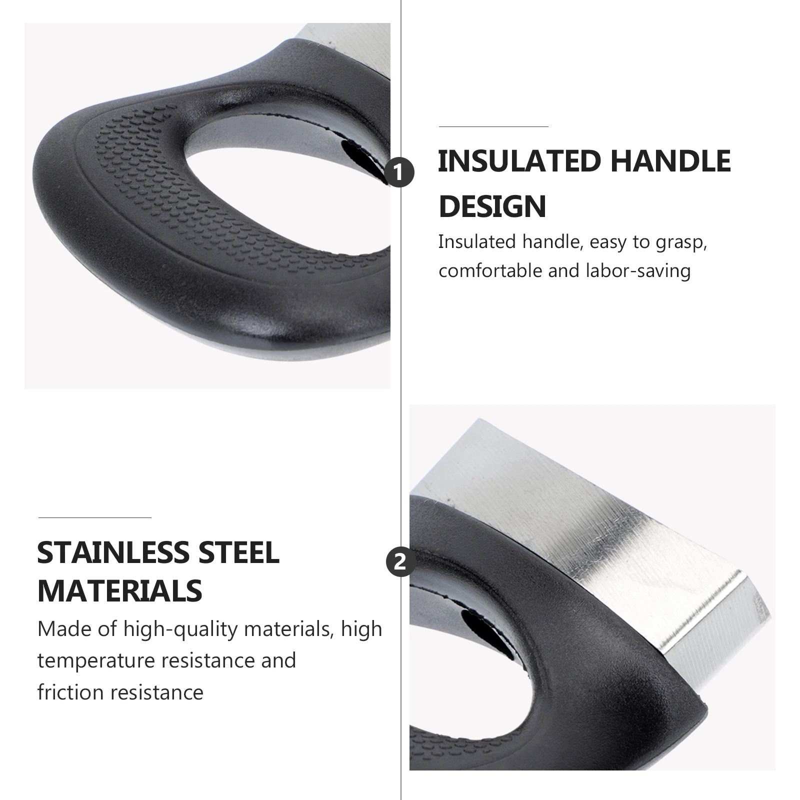 

4pcs Anti-Scalding Pot Side Handles Replacement Stainless Steel Plastic Kitchen Cookware Accessories for Frying Pan