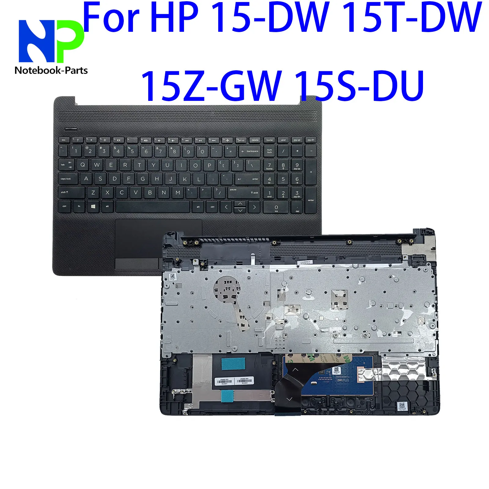 

Новая верхняя крышка для HP 15-DW 15T-DW 15Z-GW 15S-DU Подставка для рук без подсветки US клавиатура сенсорная панель L94460-001