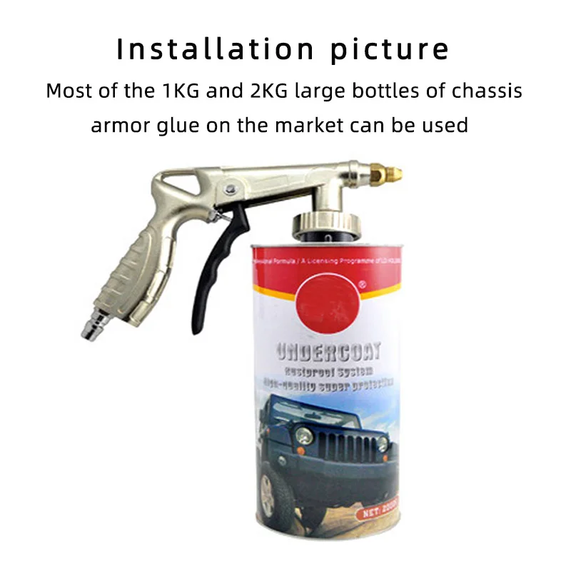 Regulowane ciśnienie podwozie opancerzony pistolet pistolet do kleju podwozie samochodu opancerzony pistolet zastosowanie antykorozyjnego i dźwiękoszczelnego kleju do metalu