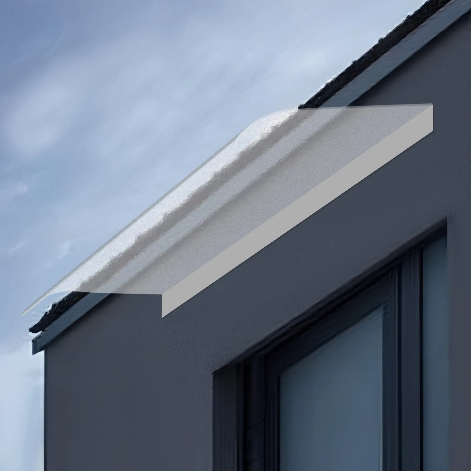 

Modern Frosted Awning Canopy, Clear Rain Shelter, Window Awning Door Canopy Awning