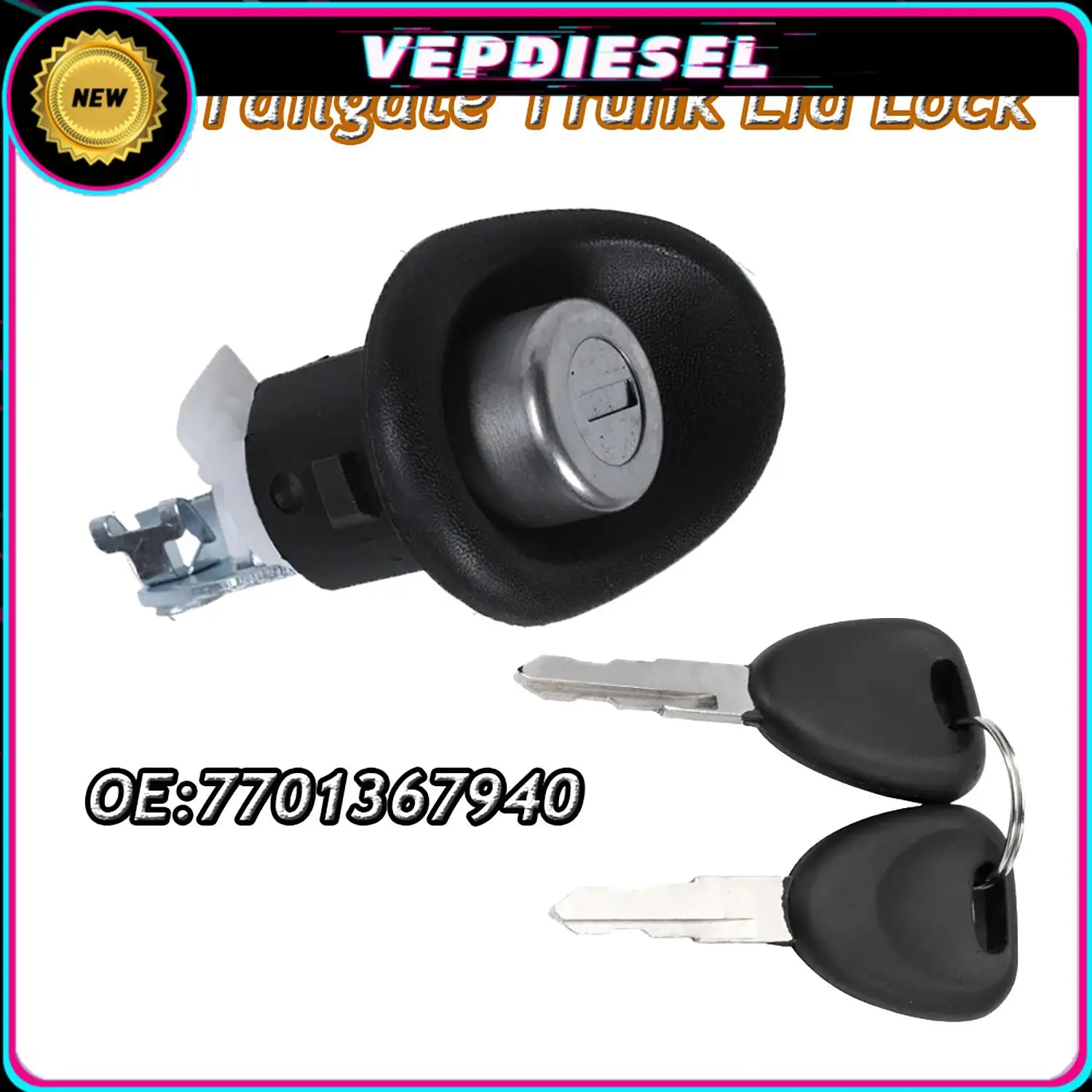 

Tailgate Trunk Rear Lock w/2 Keys 7701367940 7701471584 6001550790 905025129R Barrel Lock For Dacia Logan Sandero Renault Twingo