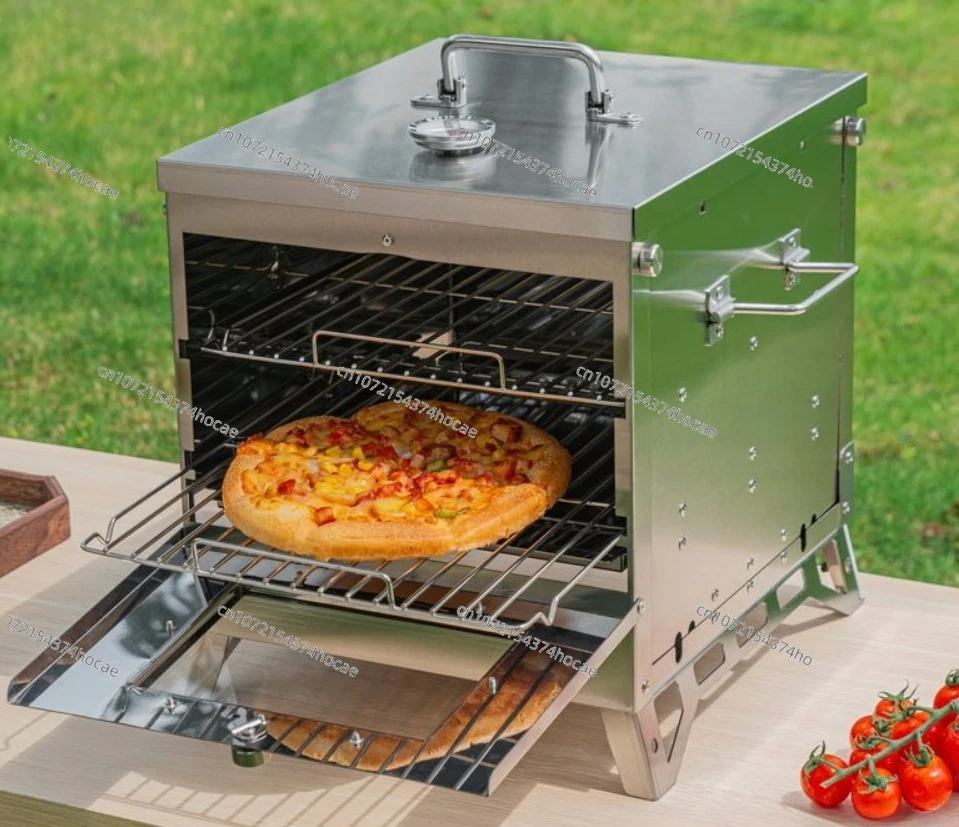 Outdoor camping home stove, cooking stainless steel visual full folding oven B72 - view 3
