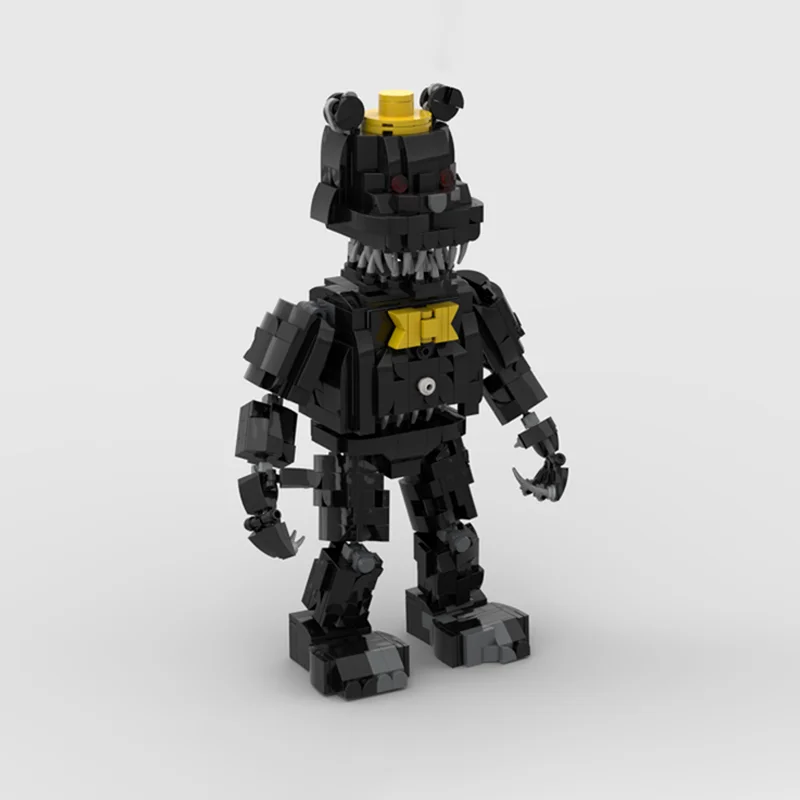 MOC 핫 게임 FNAF 4 나이트메어 캐릭터 몬스터 빌딩 블록 키트, 몬스터 모델 DIY 크리에이티브 어린이 장난감 선물, 890 개