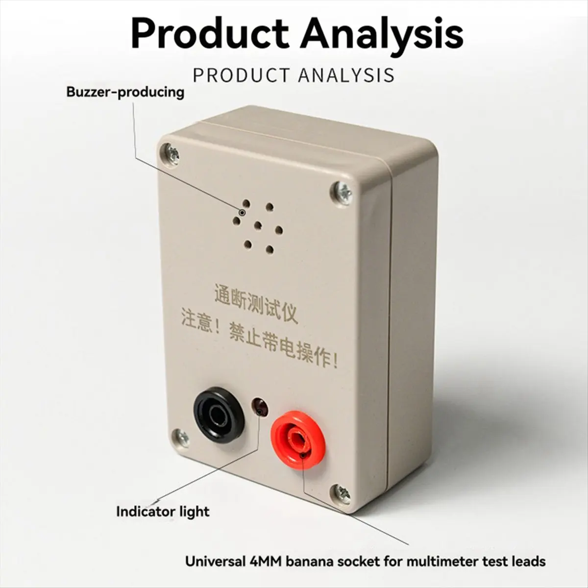 【~ NEW A96Z】New 9V Buzzer Tester Electric Wire Tester Switch Products Switch Tester Continuity Tester for Circuit Measure