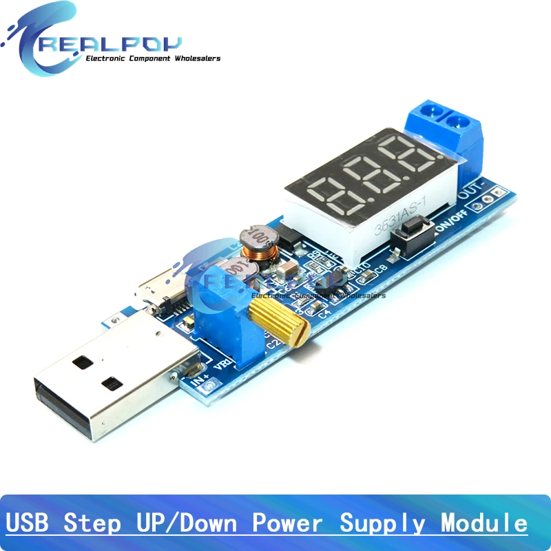 DC-DC 5V to 3.5V / 12V USB Step UP / Down Power Supply Module Adjustable Boost Buck Converter Out DC 1.2V-24V