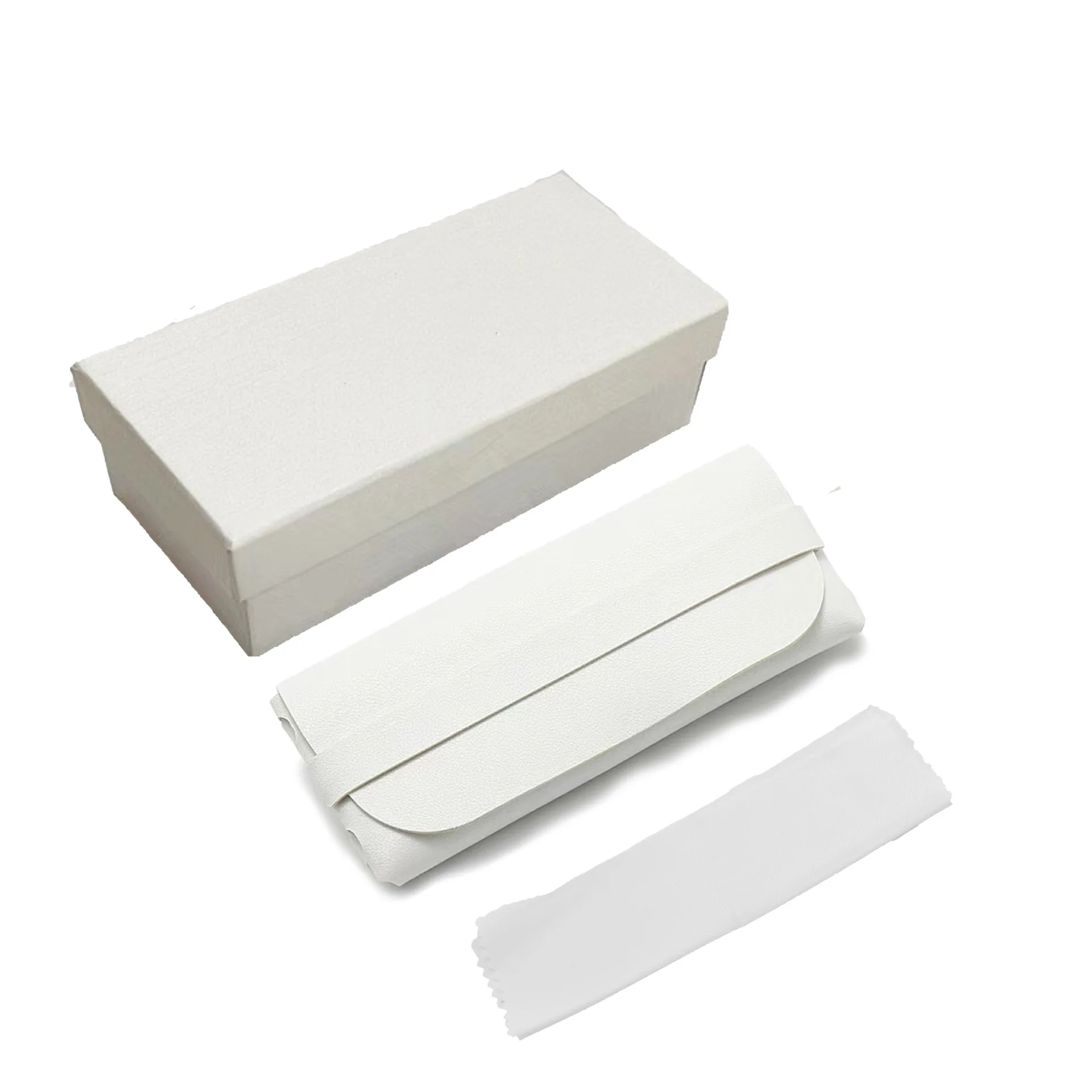 

Черная портативная кожаная сумка на кнопках с откидной крышкой, стильный набор футляров для очков, коробка для хранения оптом, коробка с настраиваемым логотипом