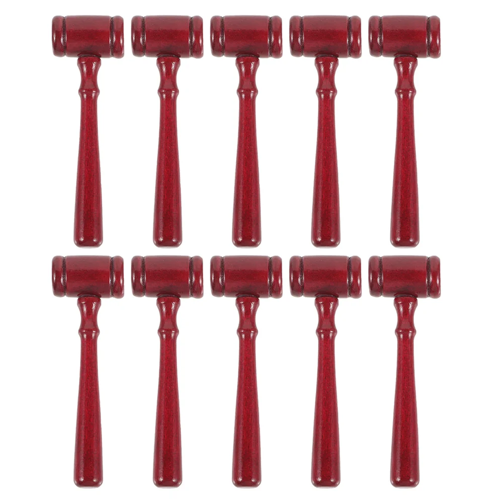 

10 Pcs Judge Hammer Wooden Auction Kids Toys Tots Role Play Gavel Infant Lawyer Judges Judge's Craft Pendant