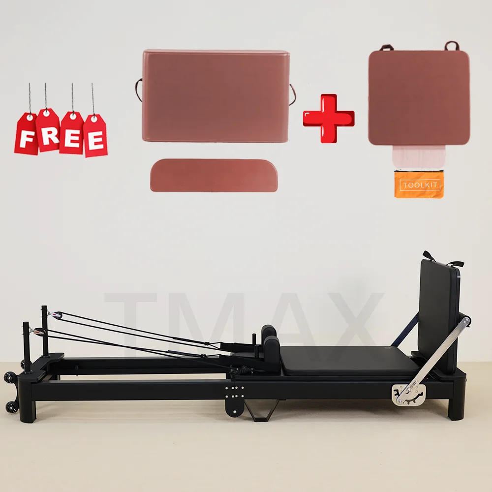 Merek Tmax Jual Terlaris Pilates Aluminium Reformer Mesin Latihan Pilates Reformer Lipat