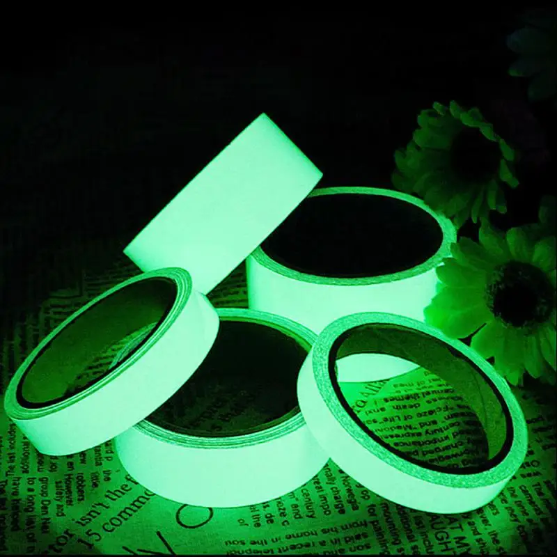 Luminous Tape Sticker Self-adhesive Reflective Tape Night Vision Glow In The Dark Safety Warning Security Home Decor Tape Strips