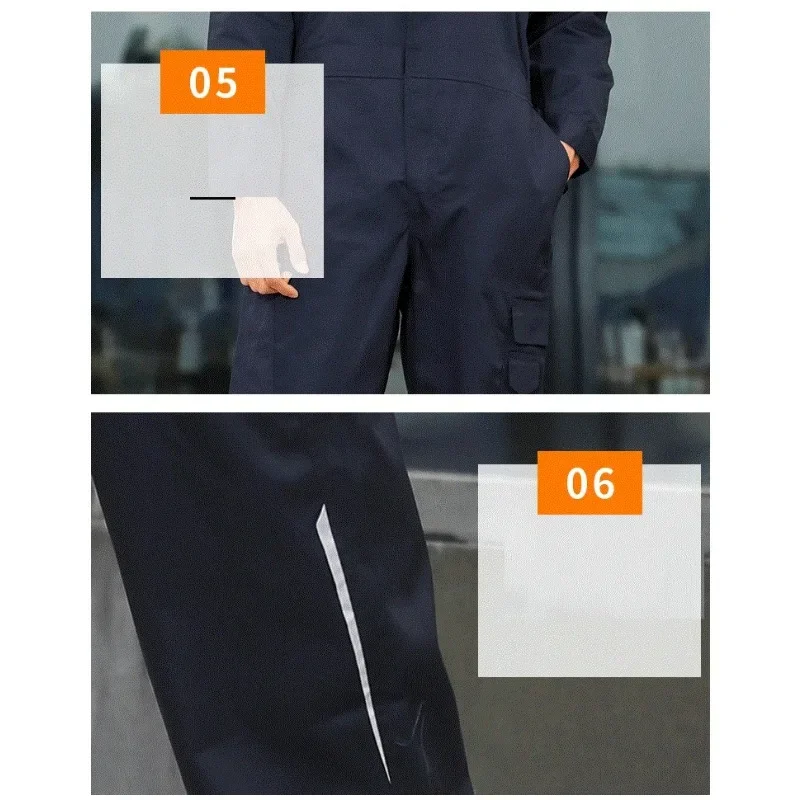 Work Overall Uniform Siamese Men Women Working Coverall Welding Suit Mechanical Repairman Workshop Sailor Jumpsuit Plus Size