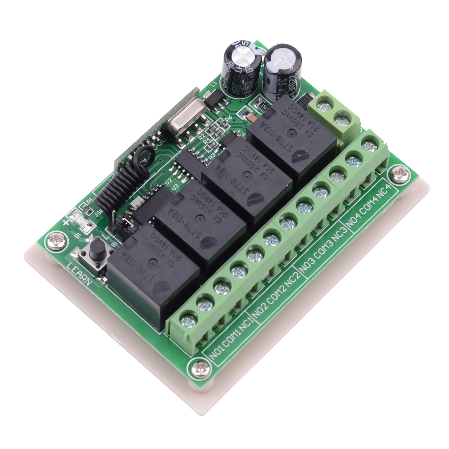 Universal Wireless Remote Control Switch DC 12v 4CH Relay Receiver Module With 4 Channel RF 433 Mhz Transmitter