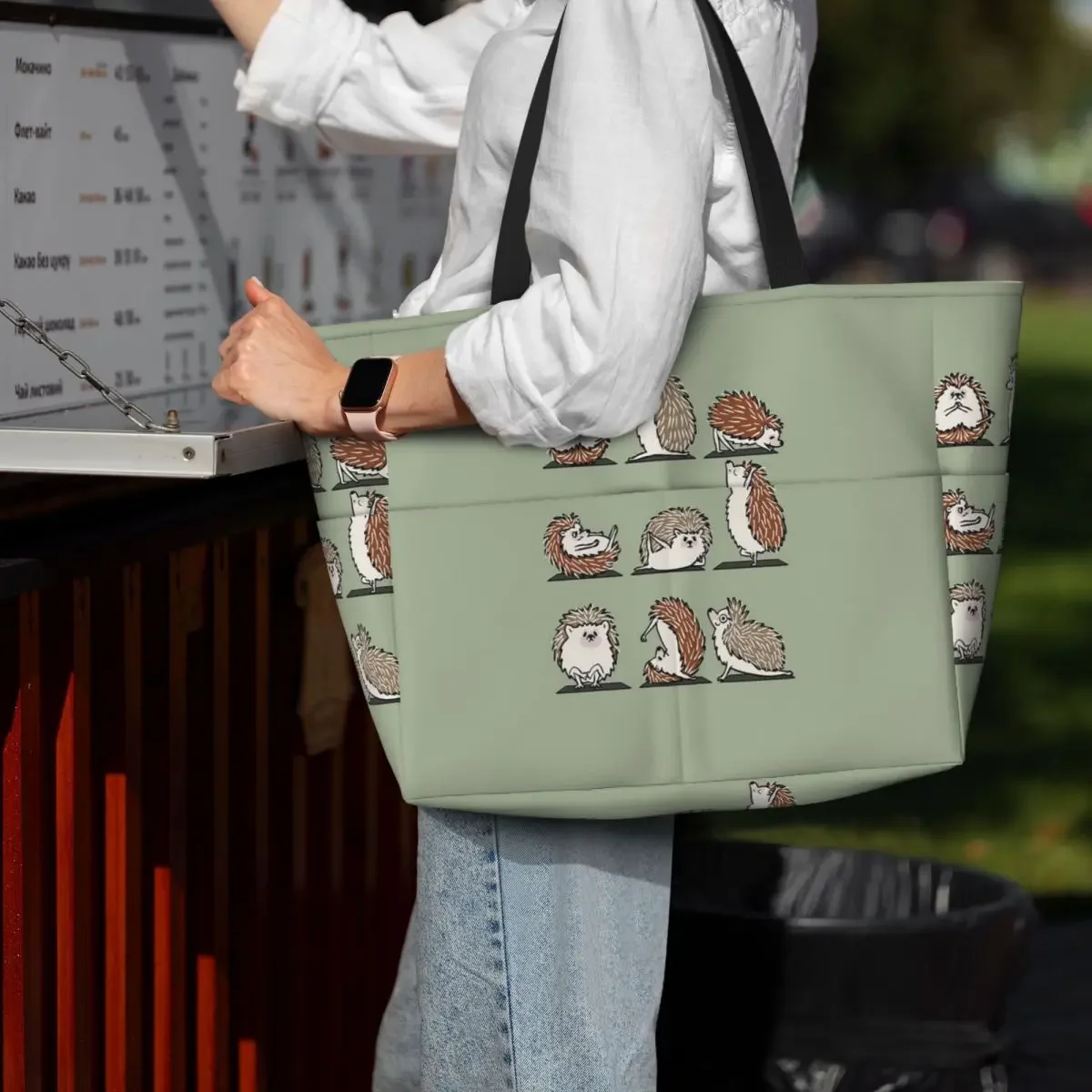 Hedgehog Yoga Beach Tote Bag Sport Gym Yoga Duffle Large Tote Bag Women Travel Bag Fitness bag
