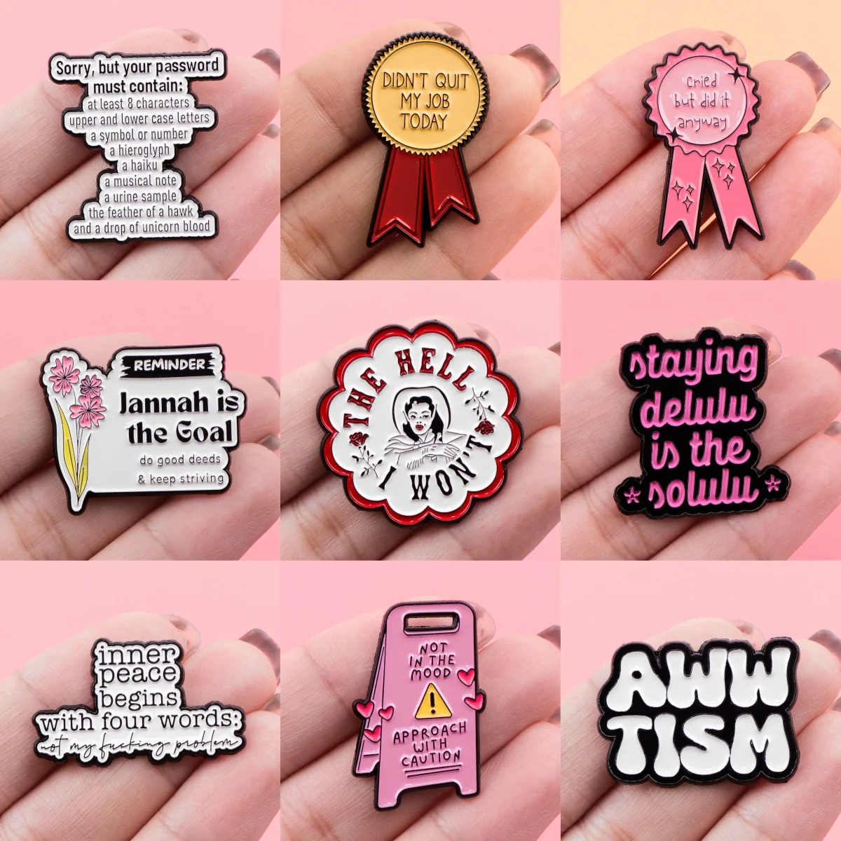 Autism Brooch Enamel Pins Metal Brooches for Women Quotes Badge Pines Clothing Accessories Funny Jewelry Birthday Gift