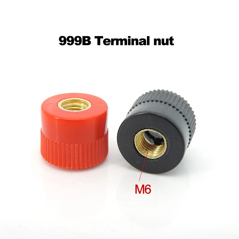 999B Terminal nut Red Black Banana Socket Professional Binding Post Nut Jack Connector Nickel Plated Banana Plug