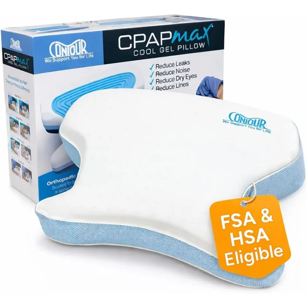 

Cooling Gel CPAP Pillow for Side, Back, and Stomach Sleepers with Adjustable Memory Foam