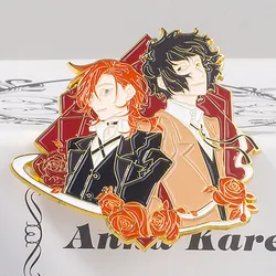 Nakhara Chuuya Dazai Osamu Costume Cosplay accessori Anime spilla Pin cartone animato zaino ciondolo puntello in metallo