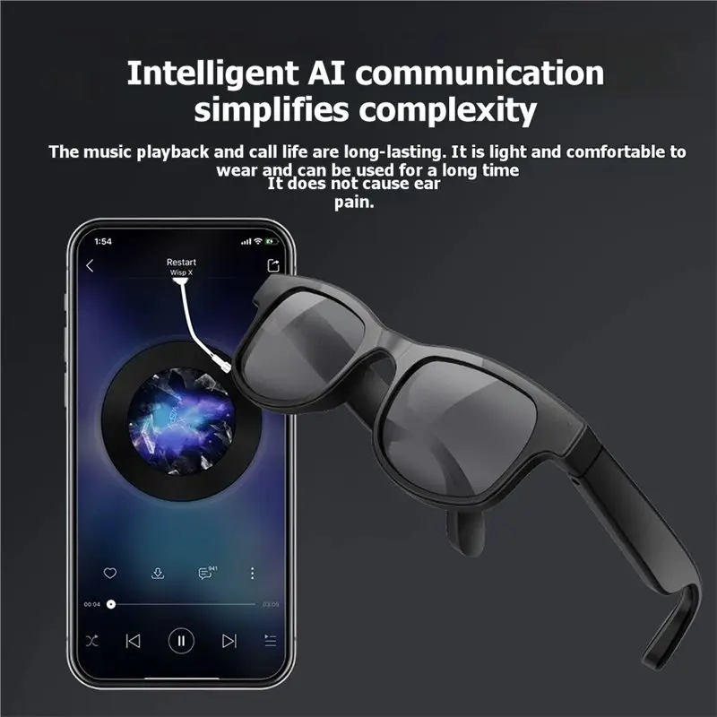 A37T-AI Smart Glasses Multifunction Touch Music Playback Remote Camera Control Voice Assistant BT Glasses Smart Sunglasses view 4