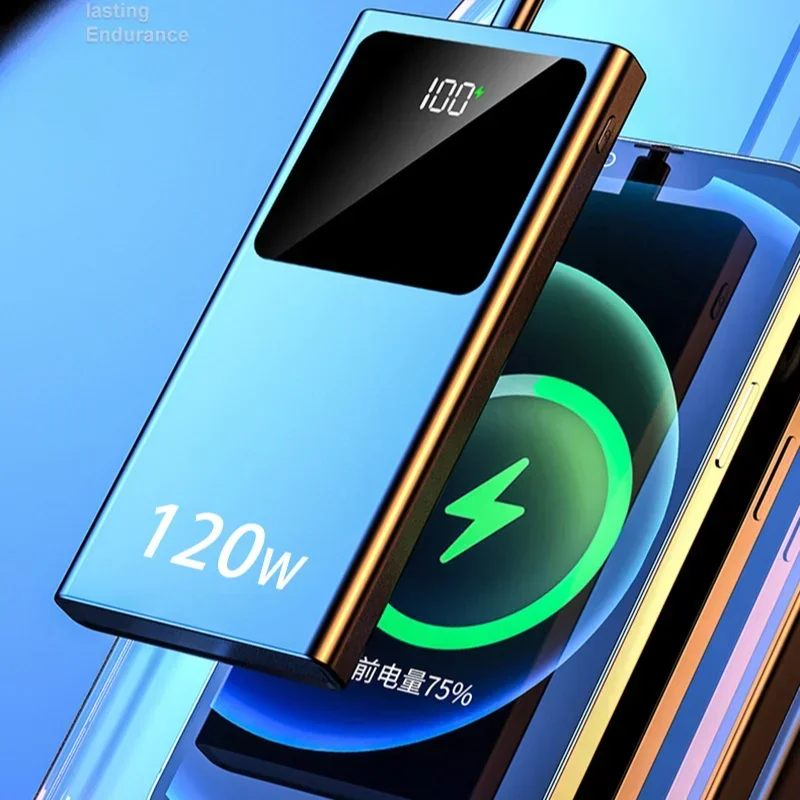 200000mAh 120W Power Bank Super Fast Charging Battery High Capacity Digital Display Power Bank For iPhone Samsung Huawei 2025