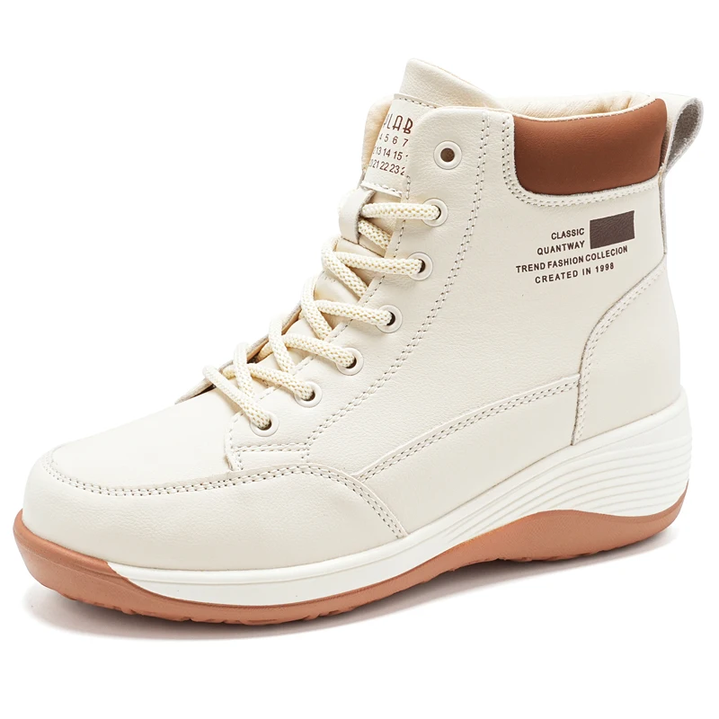 New Spring Women Ankle Boots Outdoor Casual Walking Boots Fashion Comfortable Women's Shoes High Top Autumn Women's Sneakers