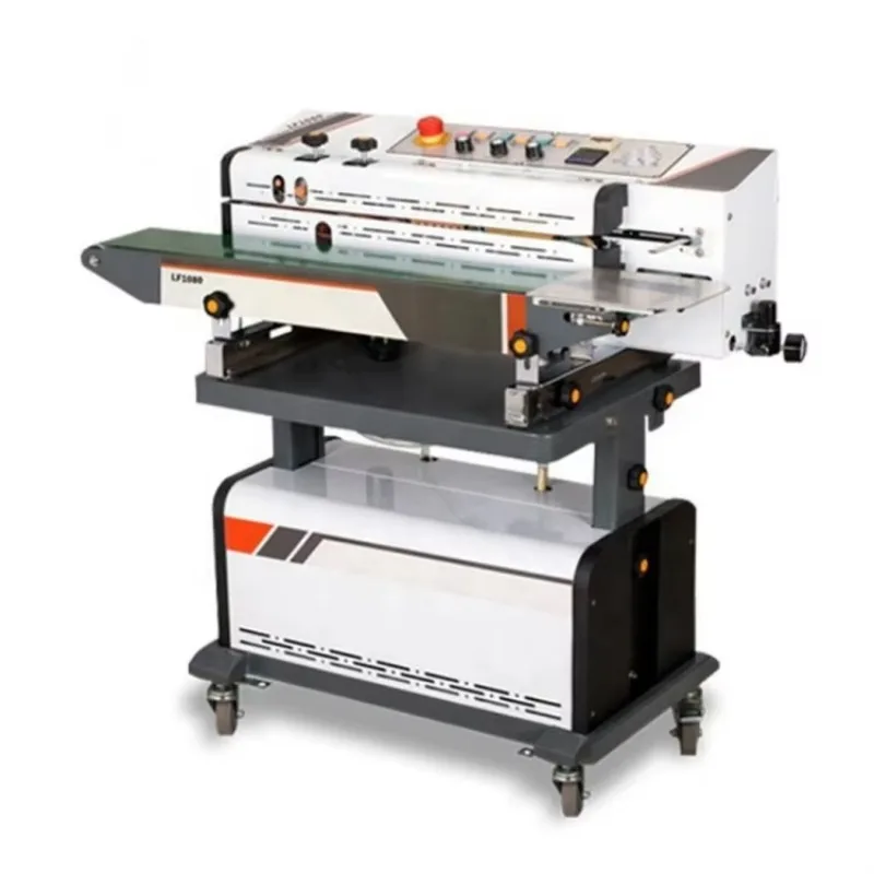 Nitrogen Gas Flushing Continuous Band Sealer Sealing Machine Printing Multifunctional for Food Cigarettes Chemical Packaging