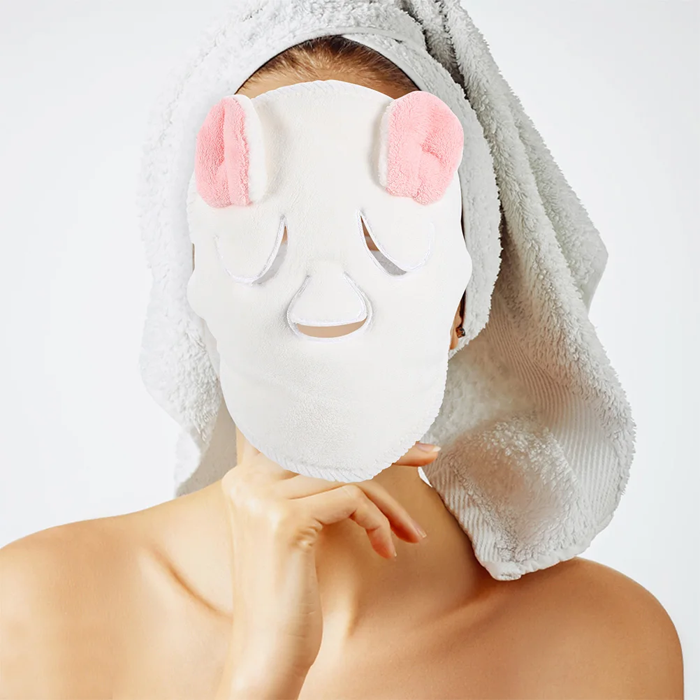 

2Pcs Coral Fleece Face Towel Masks Thick Soft Skincare Facial Towel Hot Compress Mask for Women Teens Beauty Facial Care Tool