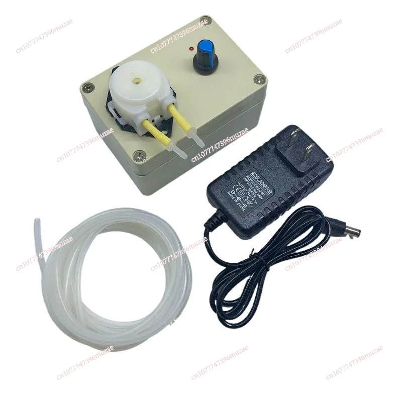 Electric peristaltic pump, pump head 220V silicone tube adjustable speed titration pump miniature metering pump