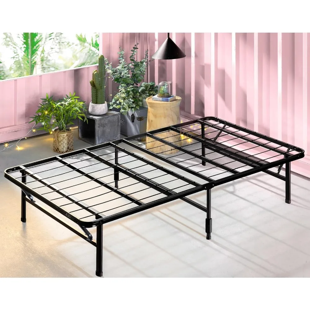 

ZINUS SmartBase Tool-Free Assembly Mattress Foundation, 14 Inch Metal Platform Bed Frame, No Box Spring Needed, Sturdy Steel Fra