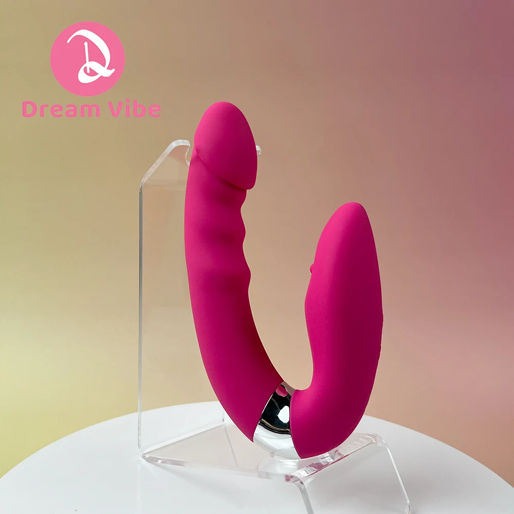 تويست الثنائي تدوير دسار هزاز البظر التنصت تحفيز اهتزازات قوية نهاية مزدوجة U شكل ألعاب جنسية هزازة ضد الماء النساء