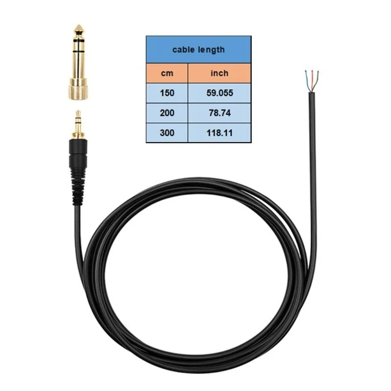 Untuk Sennheiser AKG untuk Audio-technica untuk SONY Kabel Audio Headphone Dapat Diganti 3.5Mm 6.35Mm Aksesori Perbaikan Adaptor